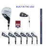 AGXGOLF LADIES MAGNUM GRAPHITE IRON SET #3 HYBRID + 5-9 IRONS + PITCHING WEDGE; PETITE, REGULAR & TALL LENGTHS: BUILT IN THE USA !